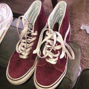 maroon sk8 high vans